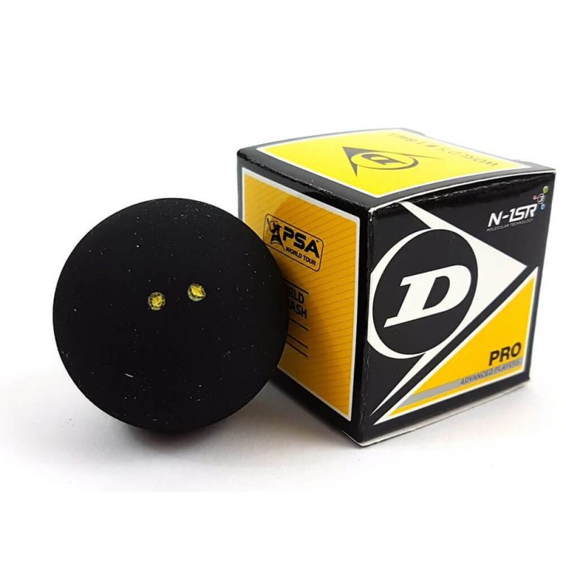 Dunlop Pro Squash Ball Double Yellow Dot (12pcs) - Image 2