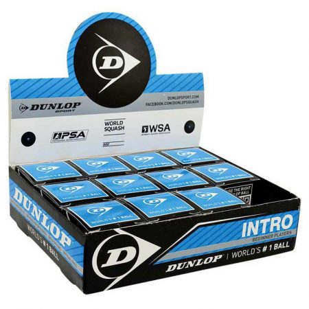 Dunlop Intro Squash Ball One Blue Dot (12pcs)